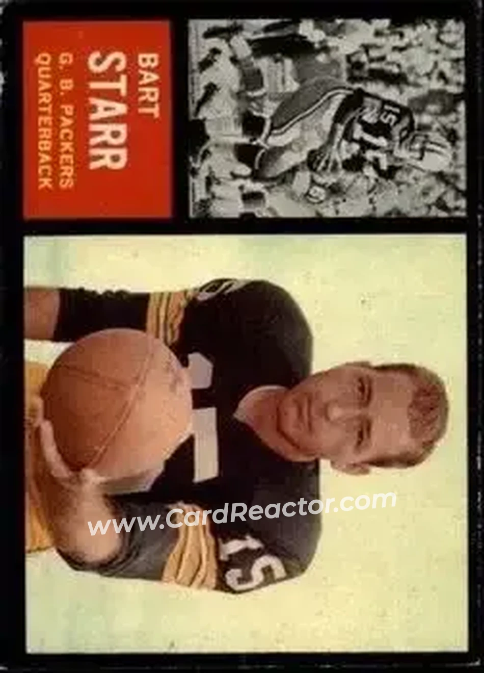 1962 Topps #63 - Bart Starr - Green Bay Packers