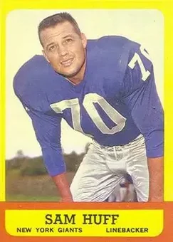 1963 Topps #59 - Sam Huff - New York Giants