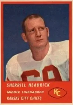 1963 Fleer #53 - Sherrill Headrick - Kansas City Chiefs