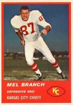 1963 Fleer #54 - Mel Branch - Kansas City Chiefs