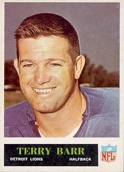 1965 Philadelphia #58 - Terry Barr - Detroit Lions