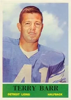 1964 Philadelphia #57 - Terry Barr - Detroit Lions