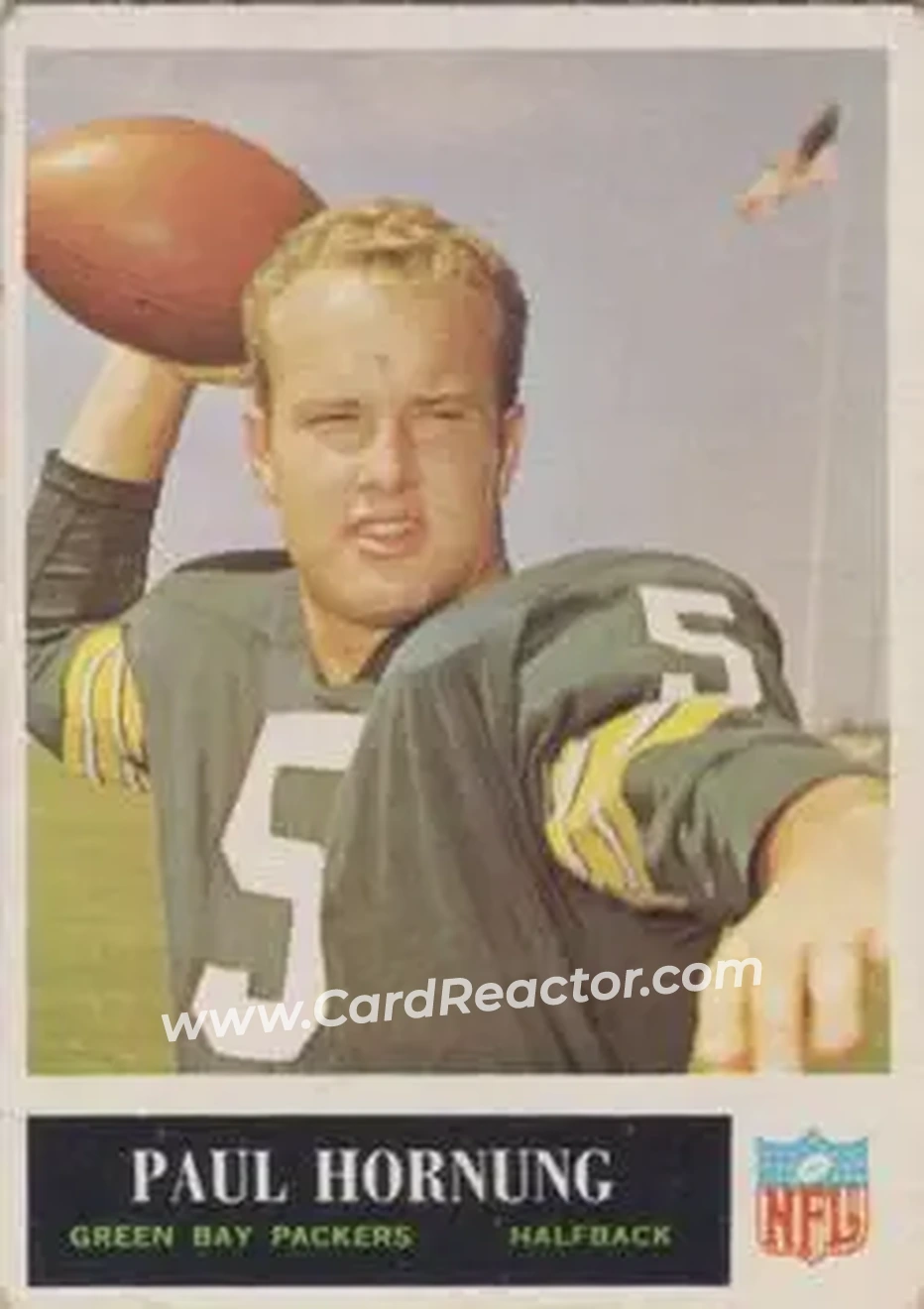1965 Philadelphia #76 - Paul Hornung - Green Bay Packers