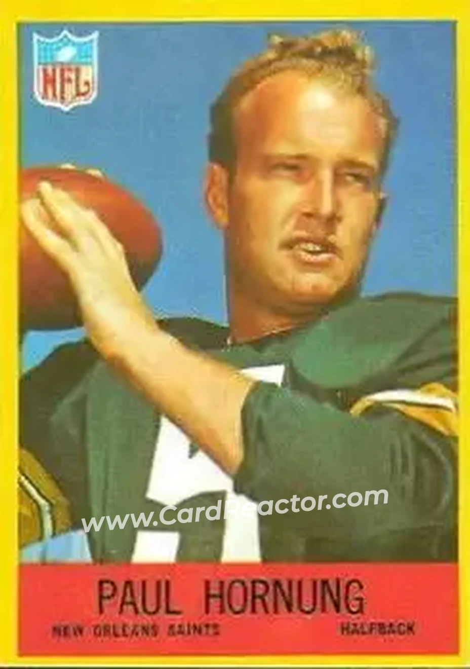 1967 Philadelphia #123 - Paul Hornung - New Orleans Saints