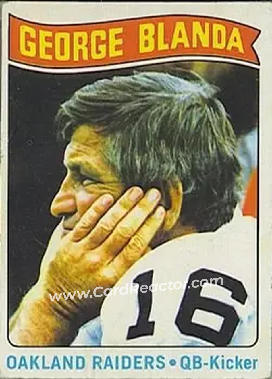 1975 Topps #8 - George Blanda - Oakland Raiders