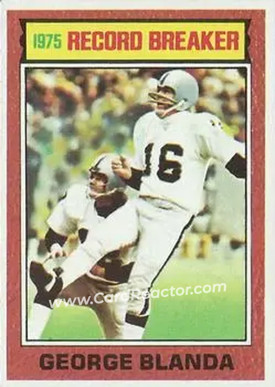 1976 Topps #1 - George Blanda - Oakland Raiders