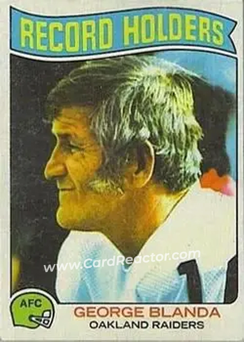 1975 Topps #351 - George Blanda - Oakland Raiders
