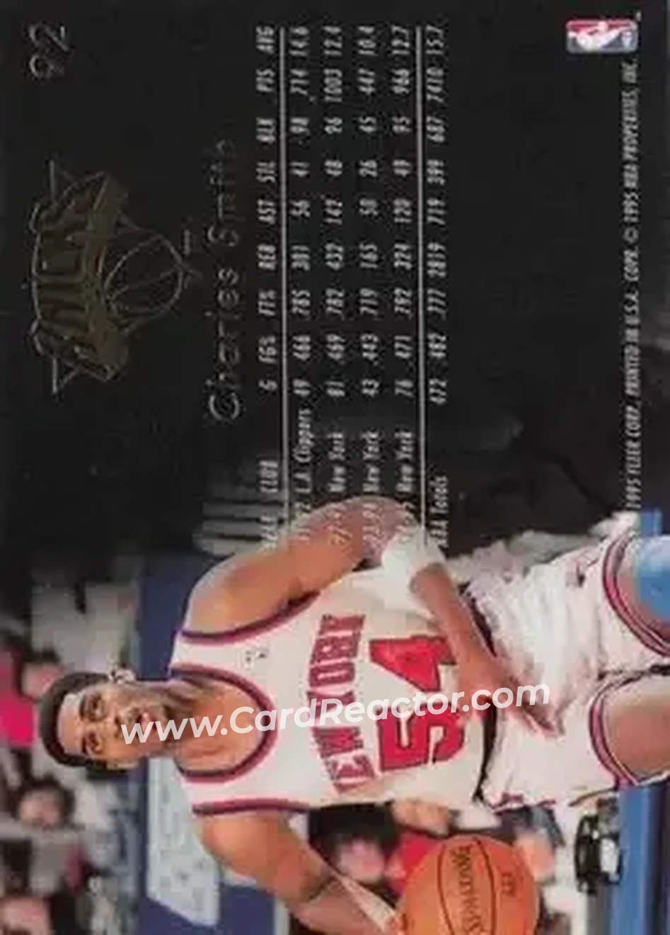 1995-96 Flair #92 - Charles Smith - New York Knicks - Back