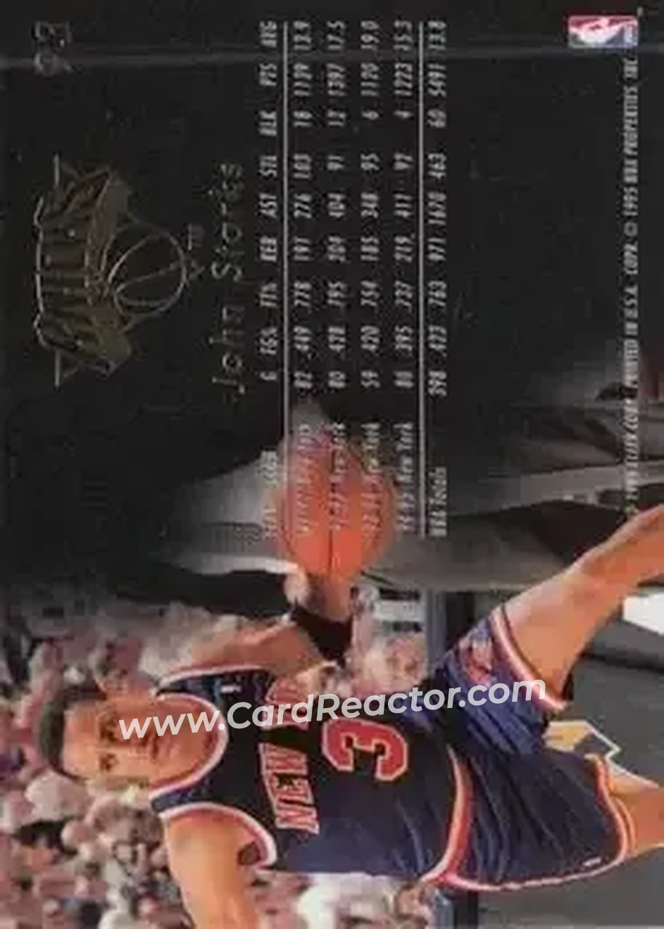 1995-96 Flair #93 - John Starks - New York Knicks - Back