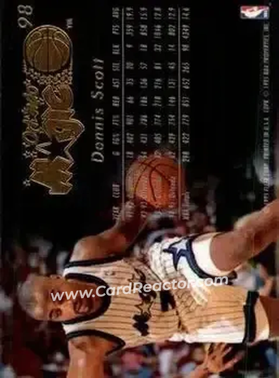 1995-96 Flair #98 - Dennis Scott - Orlando Magic - Back