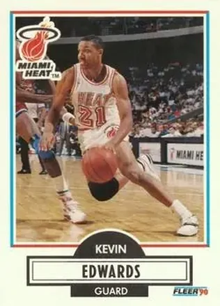1990-91 Fleer #99 - Kevin Edwards - Miami Heat