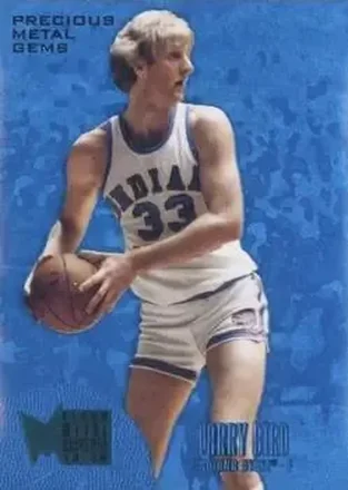 2013-14 Fleer Retro - '95-96 Metal Universe Precious Metal Gems Blue #231 - Larry Bird - Indiana State Sycamores