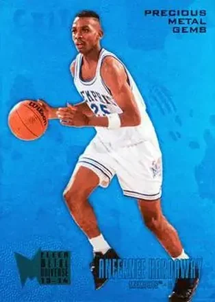 2013-14 Fleer Retro - '95-96 Metal Universe Precious Metal Gems Blue #236 - Anfernee Hardaway - Memphis Tigers