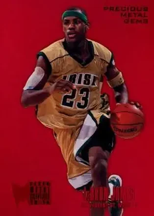 2013-14 Fleer Retro - '95-96 Metal Universe Precious Metal Gems Red #247 - LeBron James - St. Vincent-St. Mary Fighting Irish