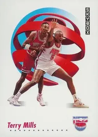 1991-92 SkyBox #184 - Terry Mills - New Jersey Nets