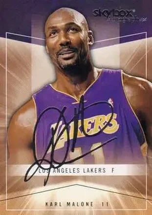 2004-05 SkyBox Autographics #20 - Karl Malone - Los Angeles Lakers