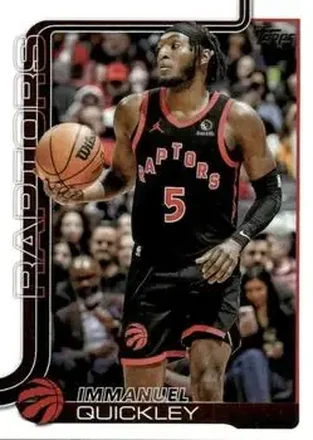 2025-26 Topps #32 - Immanuel Quickley - Toronto Raptors
