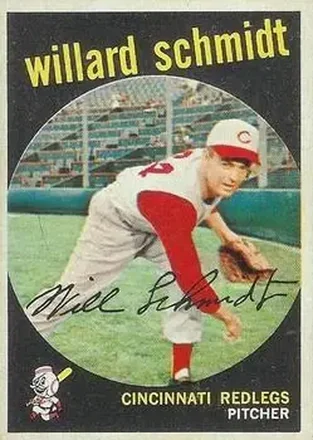 1959 Topps Venezuelan #171 - Willard Schmidt - Cincinnati Redlegs