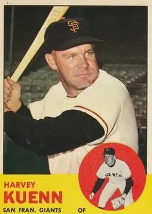 1963 Topps #30 - Harvey Kuenn - San Francisco Giants