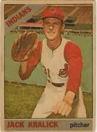 1966 Topps Venezuelan #129 - Jack Kralick - Cleveland Indians