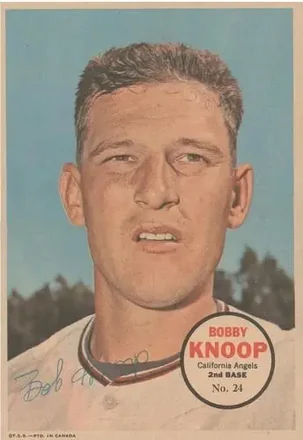 1968 O-Pee-Chee - All-Star Pin-Ups #24 - Bobby Knoop - California Angels