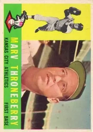 1960 Topps #436 - Marv Throneberry - Kansas City Athletics
