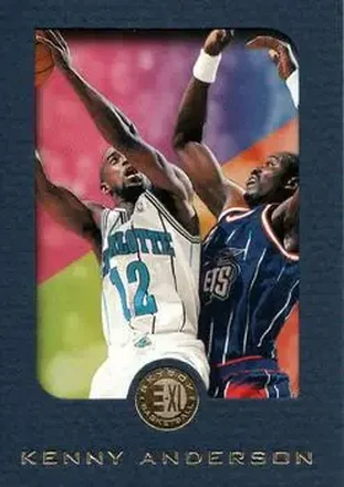 1995-96 SkyBox E-XL - Blue #7 - Kenny Anderson - Charlotte Hornets