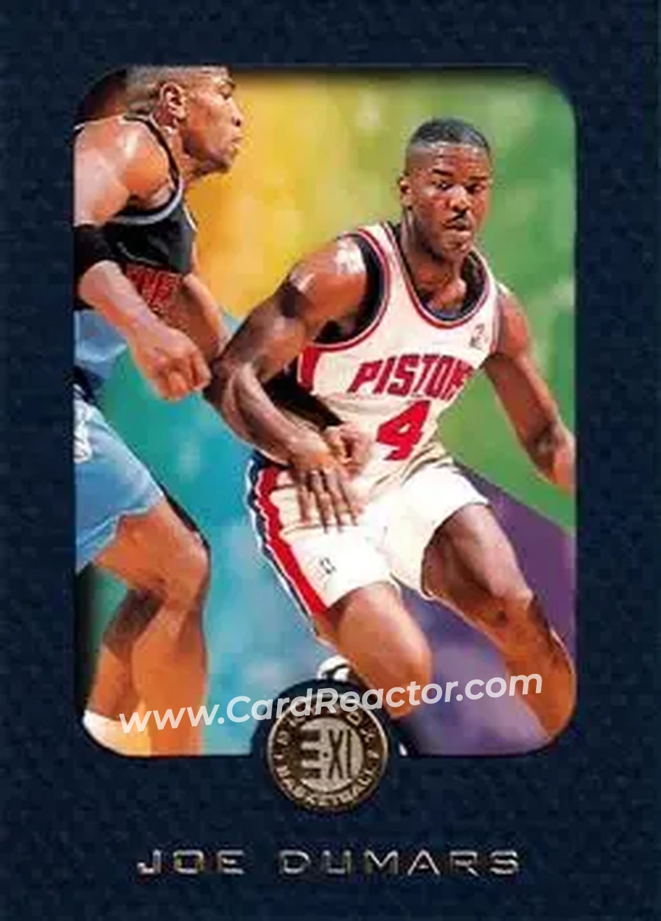 1995-96 SkyBox E-XL - Blue #23 - Joe Dumars - Detroit Pistons