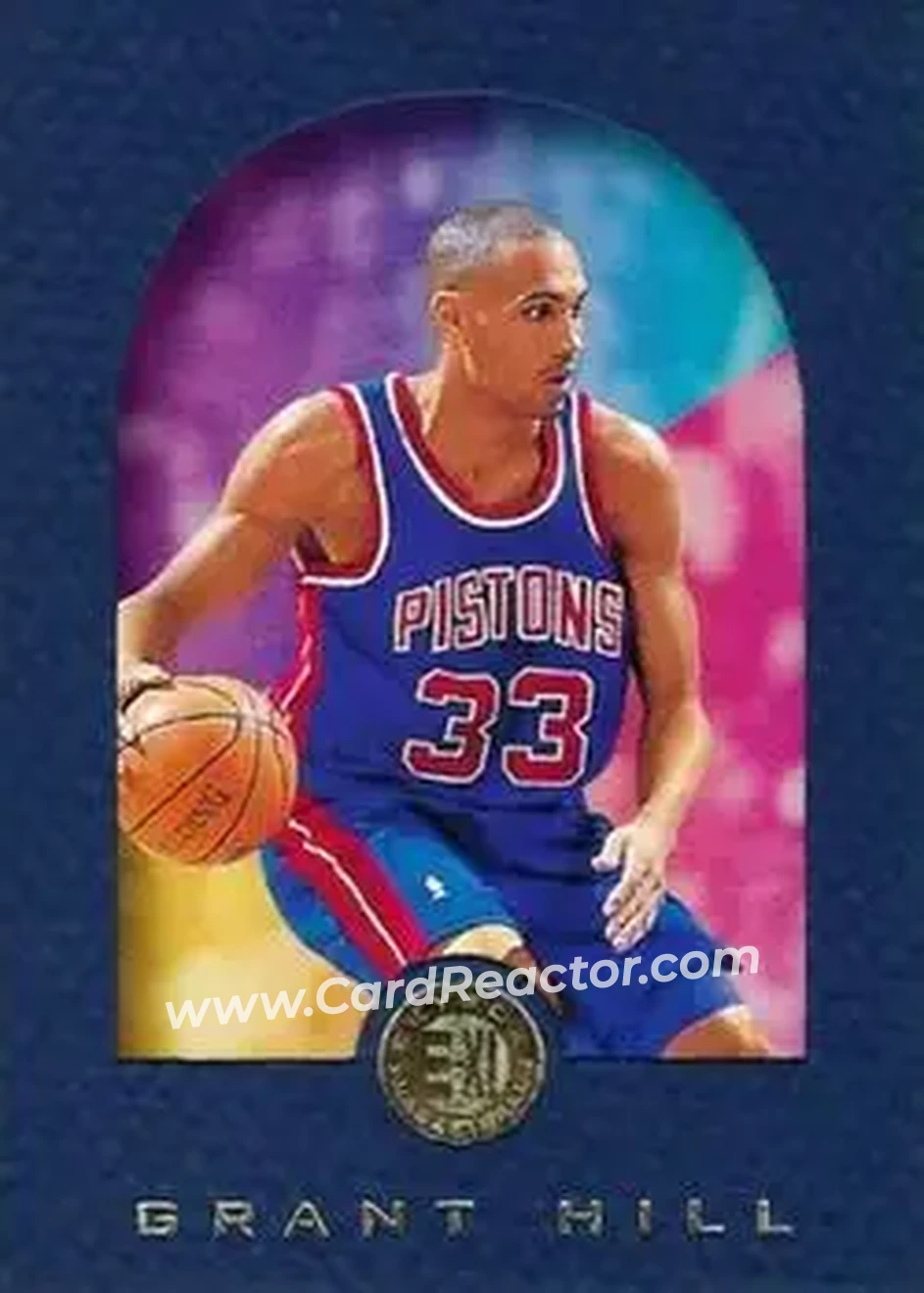 1995-96 SkyBox E-XL - Blue #24 - Grant Hill - Detroit Pistons - Front