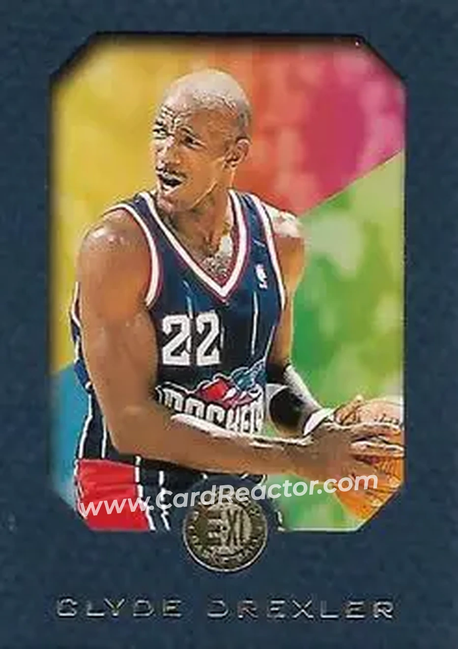 1995-96 SkyBox E-XL - Blue #30 - Clyde Drexler - Houston Rockets