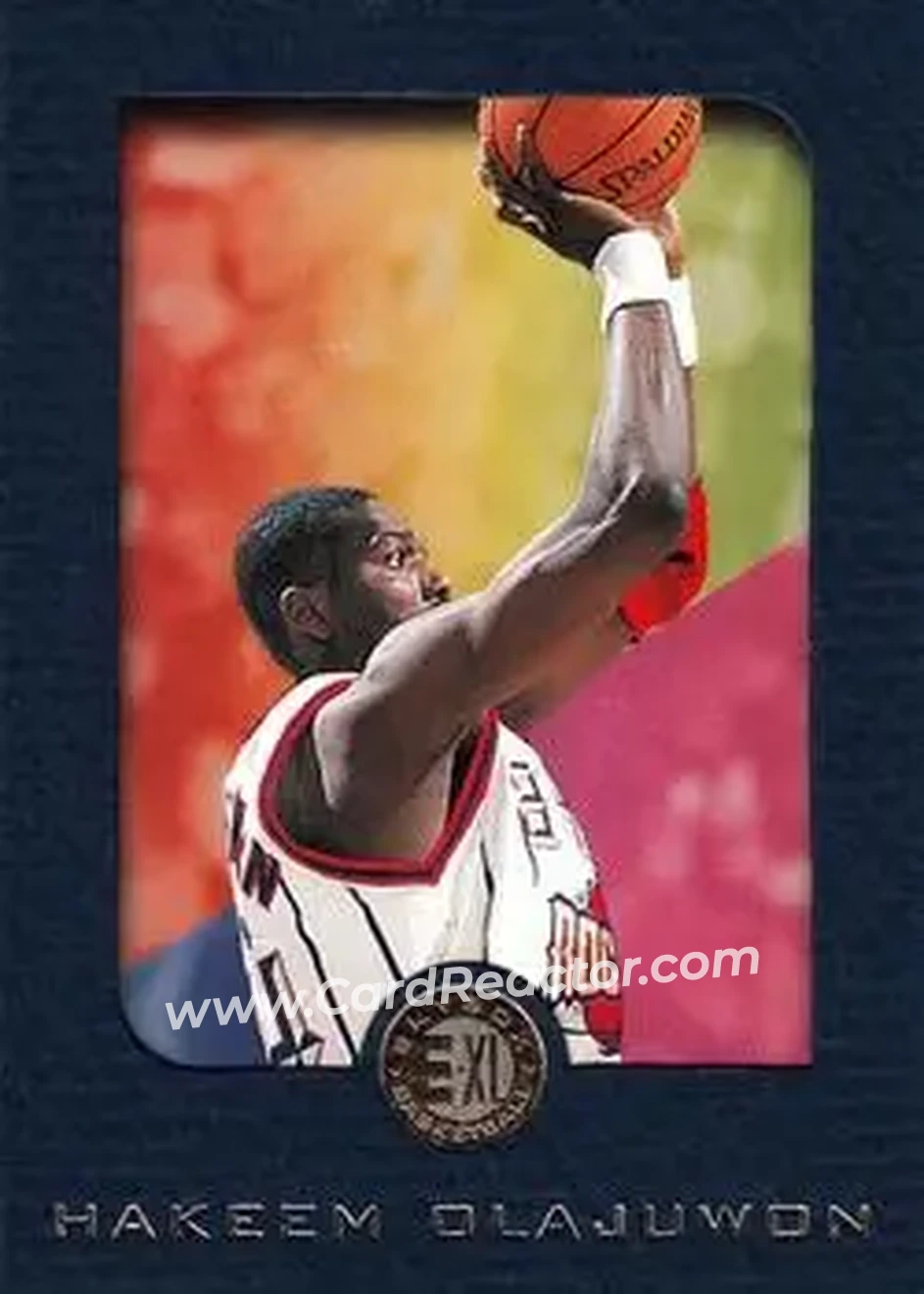 1995-96 SkyBox E-XL - Blue #32 - Hakeem Olajuwon - Houston Rockets
