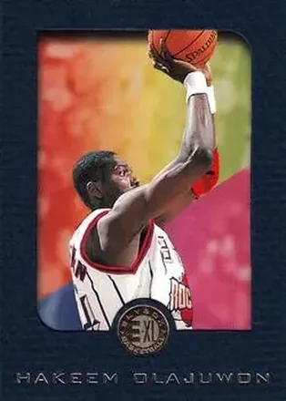 1995-96 SkyBox E-XL - Blue #32 - Hakeem Olajuwon - Houston Rockets