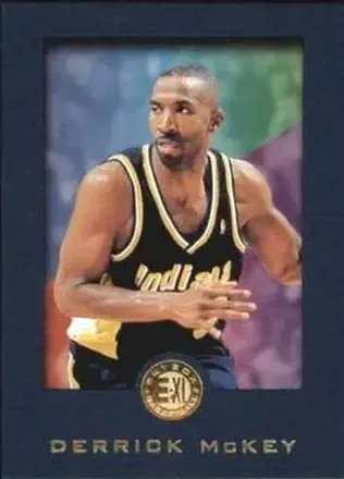 1995-96 SkyBox E-XL - Blue #33 - Derrick McKey - Indiana Pacers