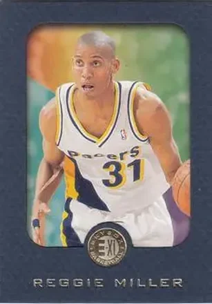 1995-96 SkyBox E-XL - Blue #34 - Reggie Miller - Indiana Pacers