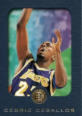 1995-96 SkyBox E-XL - Blue #39 - Cedric Ceballos - Los Angeles Lakers