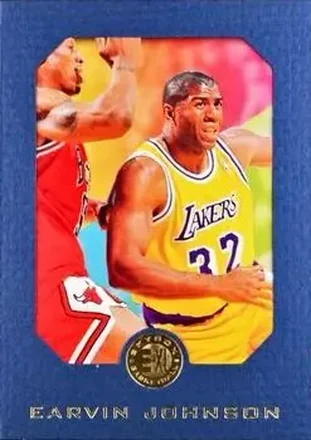 1995-96 SkyBox E-XL - Blue #40 - Magic Johnson - Los Angeles Lakers
