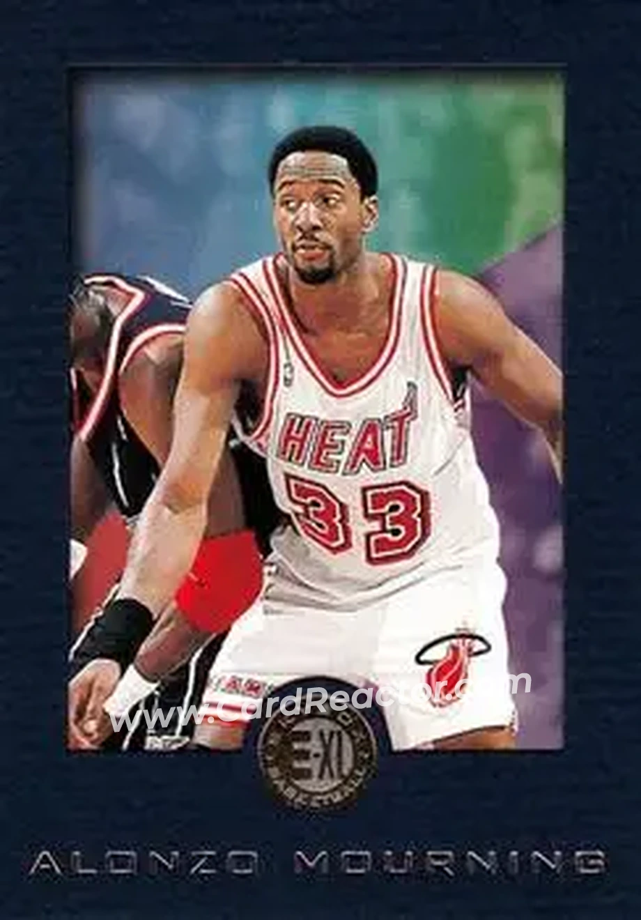 1995-96 SkyBox E-XL - Blue #43 - Alonzo Mourning - Miami Heat