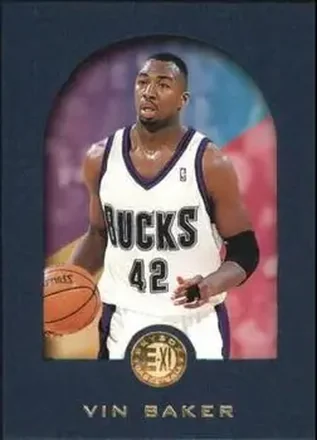 1995-96 SkyBox E-XL - Blue #46 - Vin Baker - Milwaukee Bucks