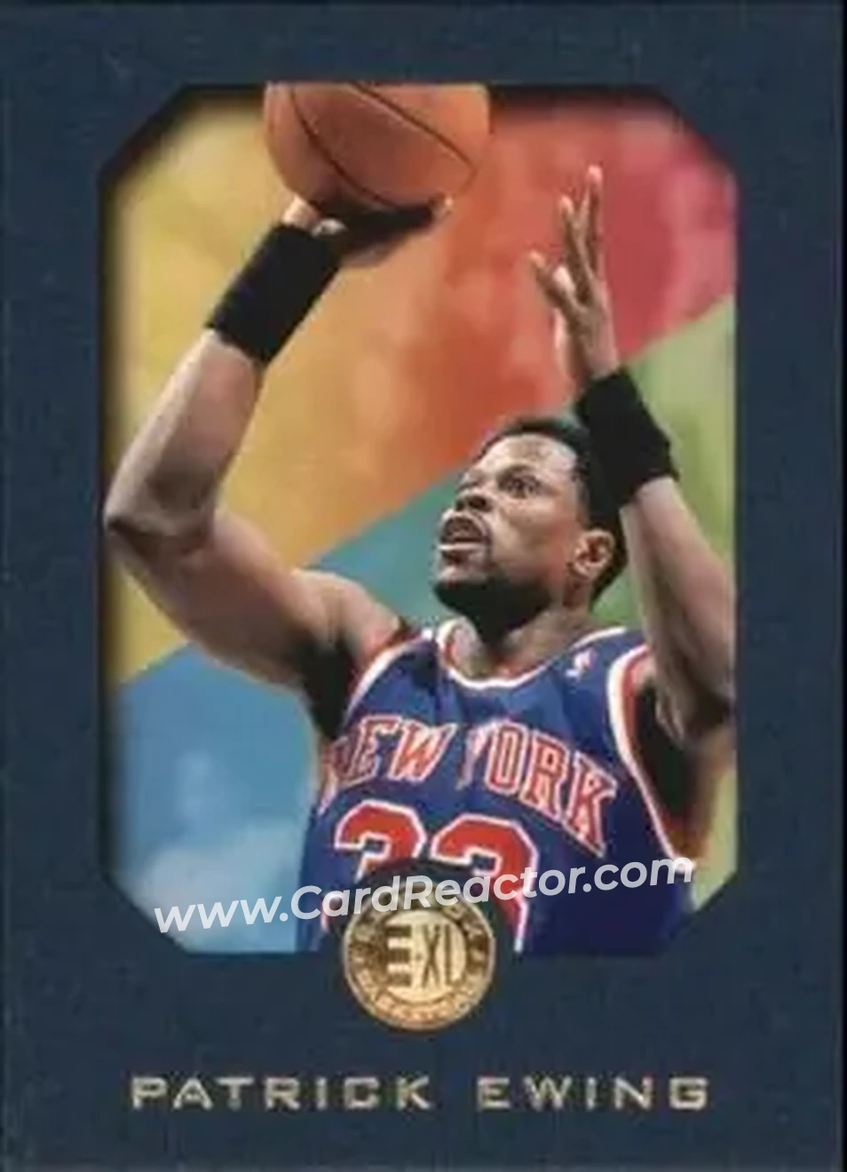 1995-96 SkyBox E-XL - Blue #55 - Patrick Ewing - New York Knicks