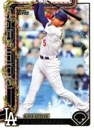 2025 Topps Holiday #H12 - Freddie Freeman - Los Angeles Dodgers