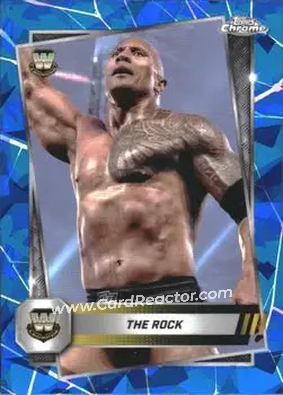 2025 Topps Chrome Sapphire Edition WWE #10 - The Rock