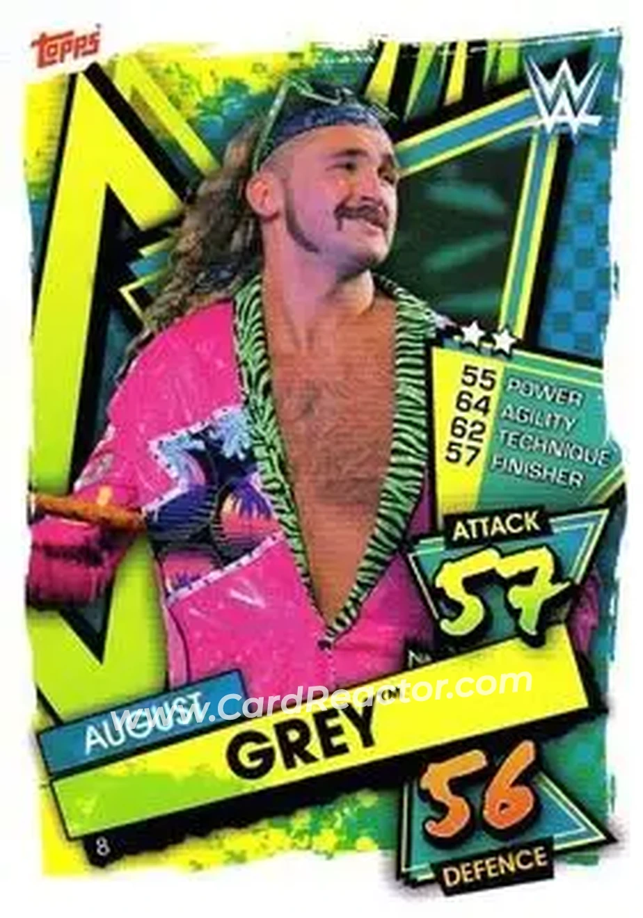 2021 Topps Slam Attax WWE #8 - August Grey