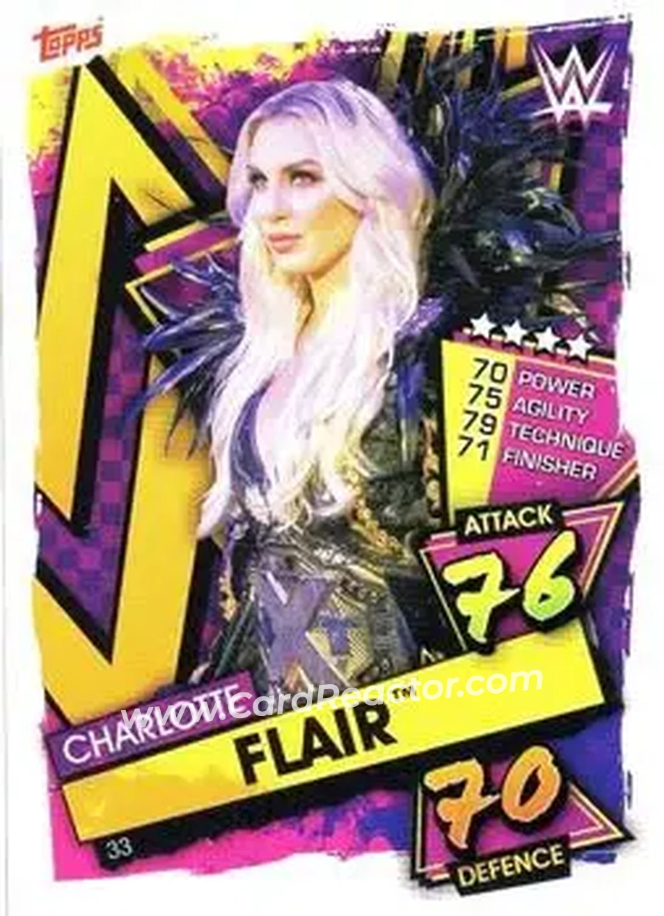2021 Topps Slam Attax WWE #33 - Charlotte Flair