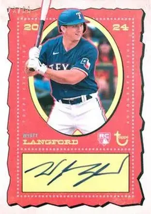 2024 Topps Brooklyn Collection - Autographs #AC-WL - Wyatt Langford - Texas Rangers