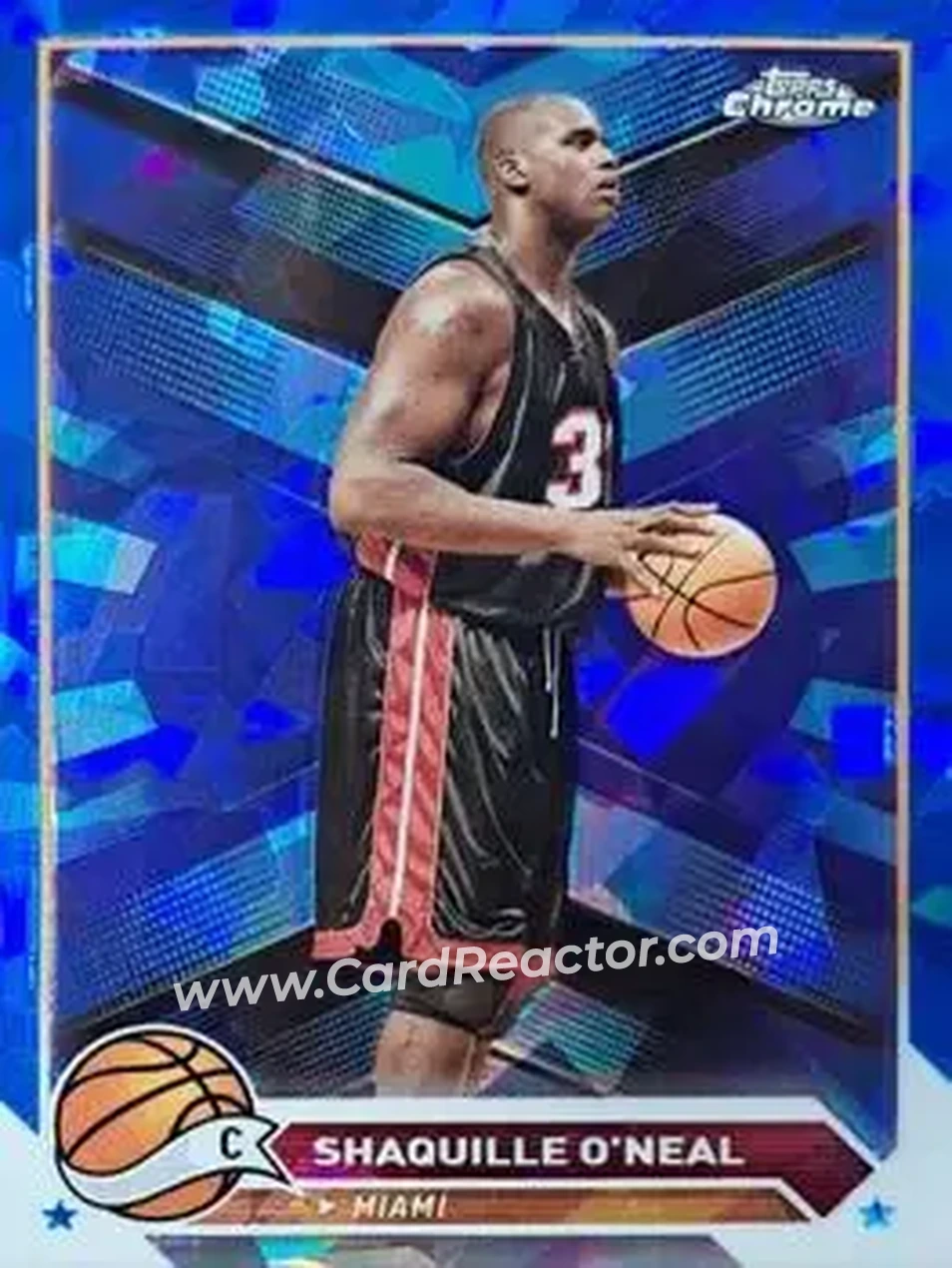 2023-24 Topps Chrome Sapphire Edition #148 - Shaquille O'Neal - Miami Heat