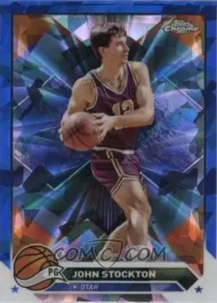 2023-24 Topps Chrome Sapphire Edition #149 - John Stockton - Utah Jazz