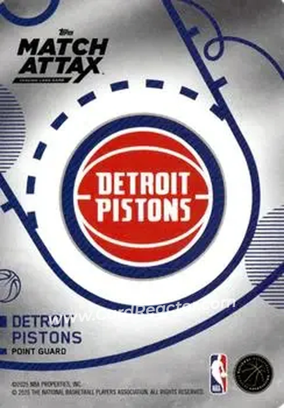 2025-26 Topps Match Attax #24 - Cade Cunningham - Detroit Pistons - Back