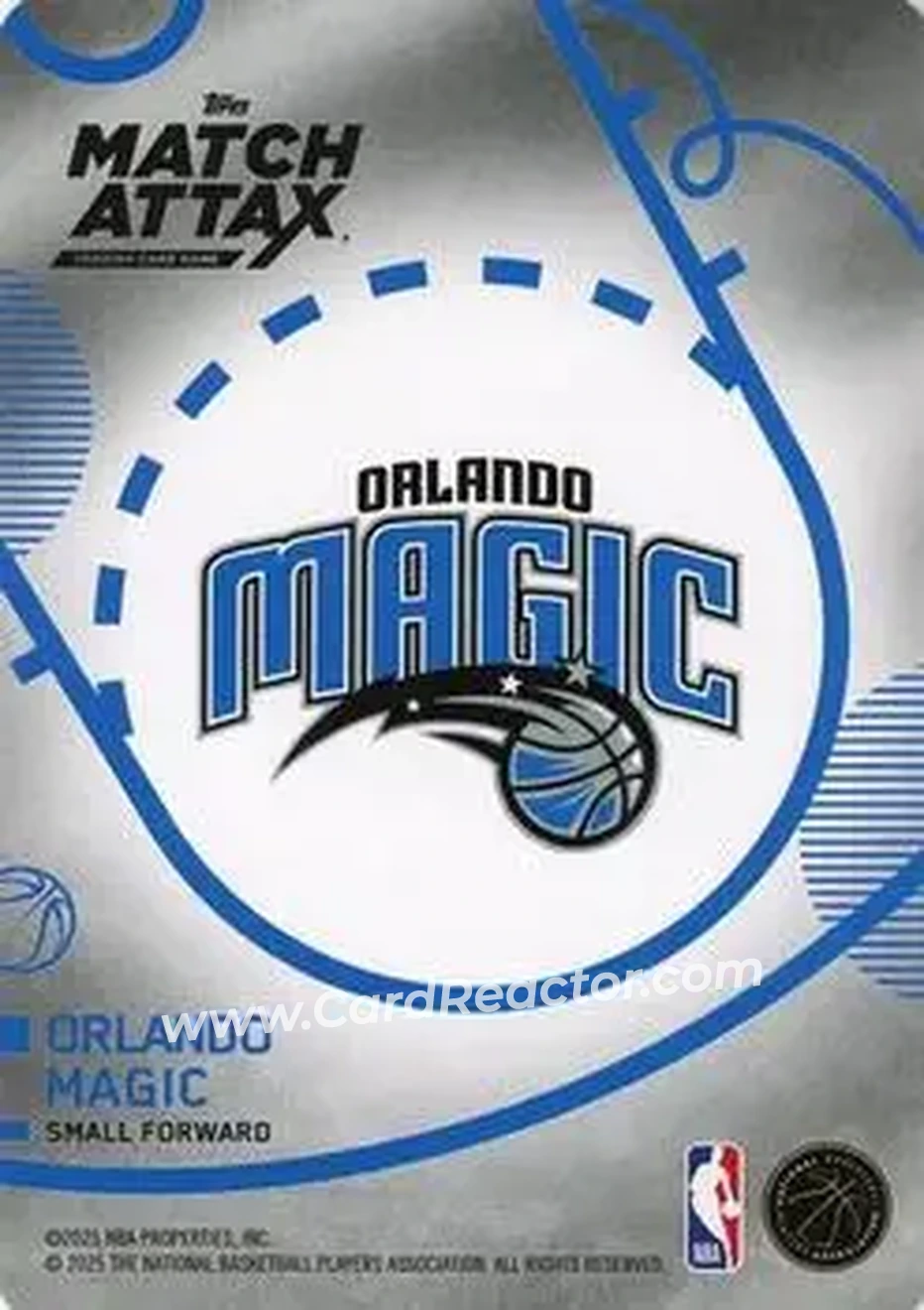 2025-26 Topps Match Attax #52 - Franz Wagner - Orlando Magic - Back