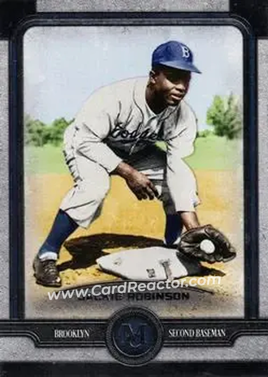2019 Topps Museum Collection #18 - Jackie Robinson - Brooklyn Dodgers
