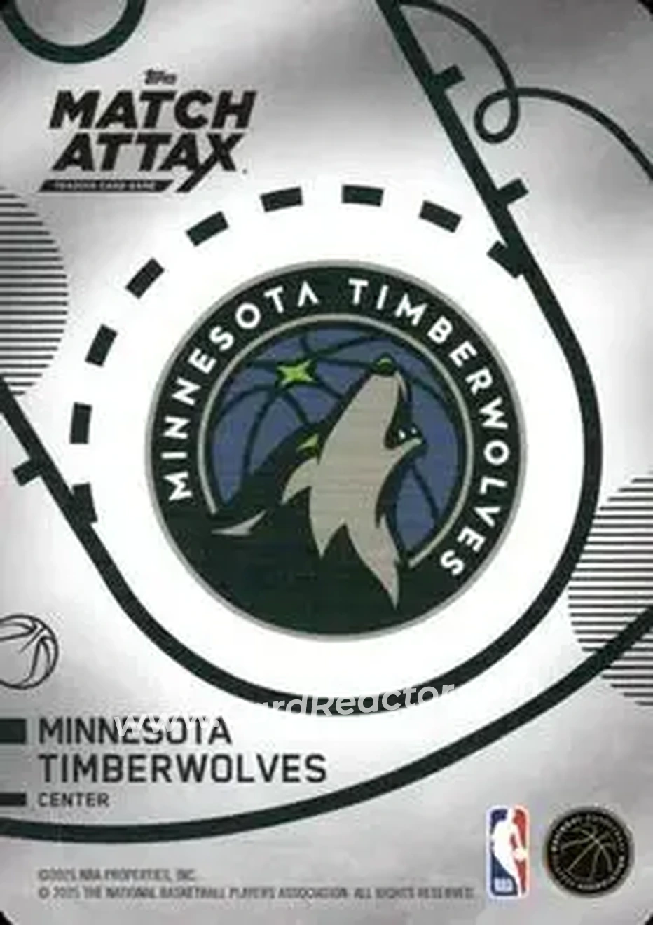 2025-26 Topps Match Attax #65 - Naz Reid - Minnesota Timberwolves - Back